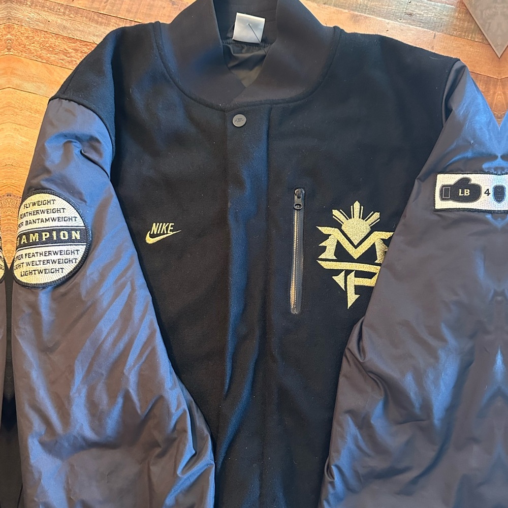 Manny Pacquiao Nike Destroyer Jacket Size Xl Black Bomber Rare